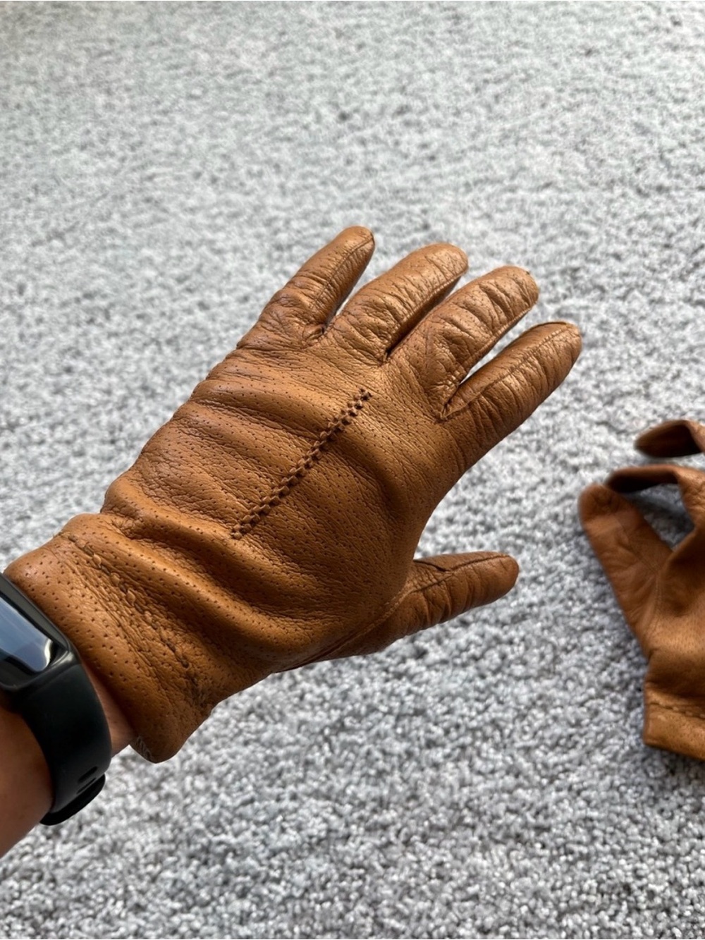 Women’s vintage real leather gloves